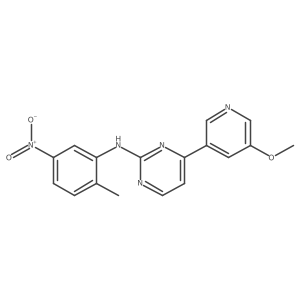 4-(5-methoxypyridin-3-yl)-N-(2-methyl-5-nitrophenyl)pyrimidin-2-amine Structure