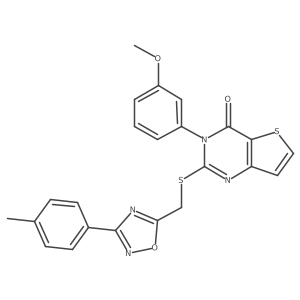 3-(3-methoxyphenyl)-2-({[3-(4-methylphenyl)-1,2,4-oxadiazol-5-yl]methyl}sulfanyl)-3H,4H-thieno[3,2-d]pyrimidin-4-one Structure