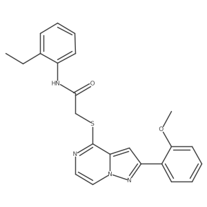 N-(2-ethylphenyl)-2-{[2-(2-methoxyphenyl)pyrazolo[1,5-a]pyrazin-4-yl]sulfanyl}acetamide Structure