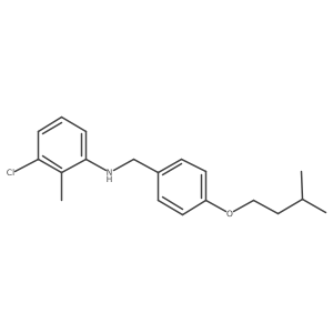 3-Chloro-N-[4-(isopentyloxy)benzyl]-2-methylaniline结构式