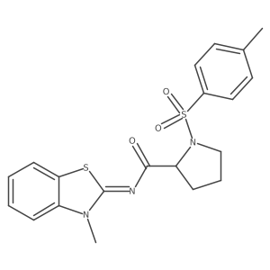 (E)-N-(3-methylbenzo[d]thiazol-2(3H)-ylidene)-1-tosylpyrrolidine-2-carboxamide Structure