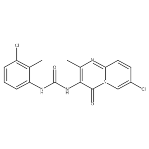 1-(7-chloro-2-methyl-4-oxo-4H-pyrido[1,2-a]pyrimidin-3-yl)-3-(3-chloro-2-methylphenyl)urea结构式