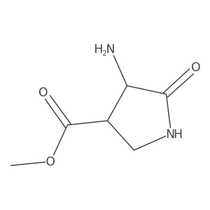 trans-3-Amino-4-(methoxycarbonyl)pyrrolidin-2-one结构式
