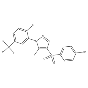 4-(4-bromobenzenesulfonyl)-1-[2-chloro-5-(trifluoromethyl)phenyl]-5-methyl-1H-1,2,3-triazole结构式