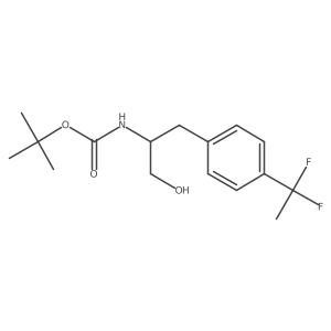 (S)-tert-Butyl 3-(4-(1,1-difluoroethyl)phenyl)-1-hydroxypropan-2-ylcarbamate Structure