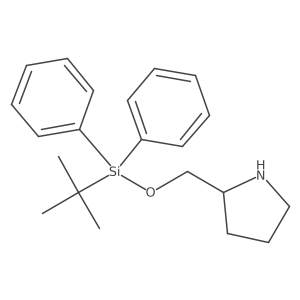 (R)-2-(((Tert-butyldiphenylsilyl)oxy)methyl)pyrrolidine结构式