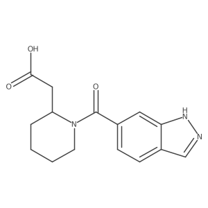 1-(1H-Indazol-6-ylcarbonyl)-2-piperidineacetic acid Structure