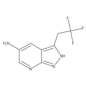 1H-Pyrazolo[3,4-b]pyridin-5-amine, 3-(2,2,2-trifluoroethyl)- Structure