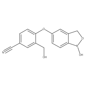 5-[4-Cyano-2-(hydroxymethyl)phenoxy]-1,3-dihydro-1-hydroxy-2,1-benzoxaborole结构式