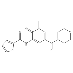 N-(1-methyl-5-(morpholine-4-carbonyl)-2-oxo-1,2-dihydropyridin-3-yl)thiophene-2-carboxamide Structure