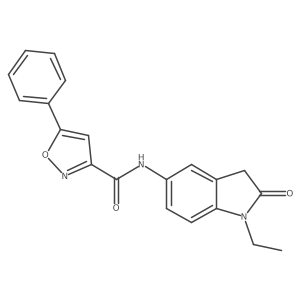 N-(1-ethyl-2-oxoindolin-5-yl)-5-phenylisoxazole-3-carboxamide Structure