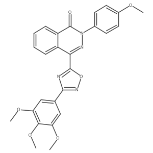 2-(4-methoxyphenyl)-4-[3-(3,4,5-trimethoxyphenyl)-1,2,4-oxadiazol-5-yl]phthalazin-1(2H)-one结构式