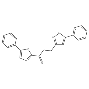 (5-Phenylisoxazol-3-yl)methyl 5-phenyloxazole-2-carboxylate Structure