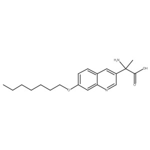 2-Amino-2-(7-(heptyloxy)quinolin-3-yl)propanoic acid结构式