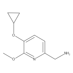 (5-Cyclopropoxy-6-methoxypyridin-2-YL)methanamine Structure