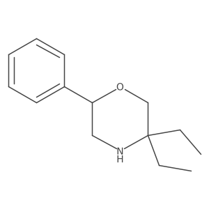 5,5-Diethyl-2-phenylmorpholine结构式