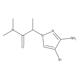 2-(3-Amino-4-bromo-1H-pyrazol-1-YL)-N,N-dimethylpropanamide结构式
