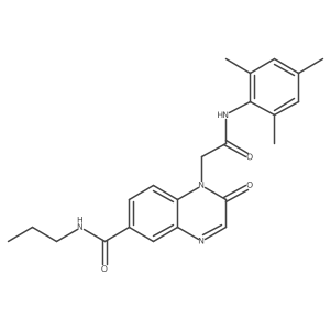 1-(2-(mesitylamino)-2-oxoethyl)-2-oxo-N-propyl-1,2-dihydroquinoxaline-6-carboxamide结构式