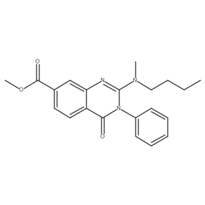 Methyl 2-[butyl(methyl)amino]-4-oxo-3-phenyl-3,4-dihydroquinazoline-7-carboxylate Structure