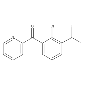 2-(3-(Difluoromethyl)-2-hydroxybenzoyl)pyridine Structure