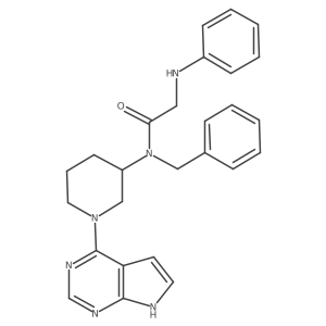 N-(1-(7H-pyrrolo[2,3-d]pyrimidin-4-yl)piperidin-3-yl)-N-benzyl-2-(phenylamino)acetamide Structure