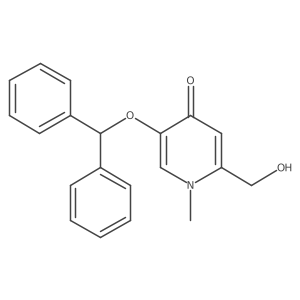3-Diphenylmethoxy-6-hydroxymethyl-1-methyl-4-pyridone Structure