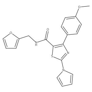 N-(furan-2-ylmethyl)-4-(4-methoxyphenyl)-2-(1H-pyrrol-1-yl)-1,3-thiazole-5-carboxamide Structure