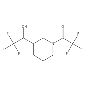 3-(1-Hydroxy-2,2,2-trifluoroethyl)-1-(trifluoroacetyl)piperidine Structure