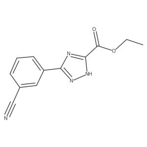 ethyl 5-(3-cyanophenyl)-1H-1,2,4-triazole-3-carboxylate结构式