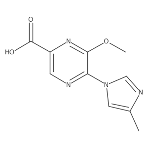 6-Methoxy-5-(4-methylimidazol-1-yl)pyrazine-2-carboxylic acid Structure