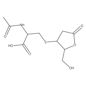N-Acetyl-L-cysteine 2-deoxy-3-thio-D-erythro-pentonic acid gamma-lactone thioether Structure