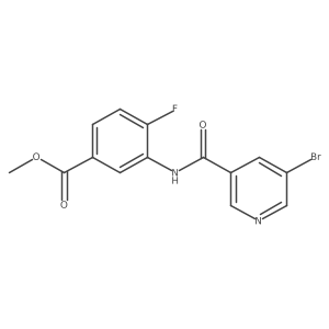 Methyl 3-(5-bromonicotinamido)-4-fluorobenzoate结构式