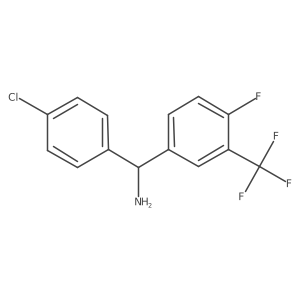 (4-Chlorophenyl)[4-fluoro-3-(trifluoromethyl)phenyl]methanamine结构式
