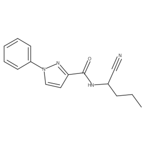 N-(1-cyanobutyl)-1-phenyl-1H-pyrazole-3-carboxamide结构式