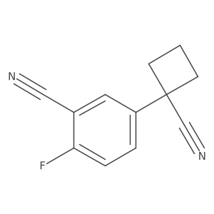 5-(1-Cyanocyclobutyl)-2-fluorobenzonitrile Structure