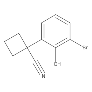 1-(3-Bromo-2-hydroxyphenyl)cyclobutane-1-carbonitrile结构式