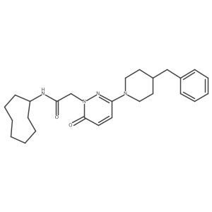 2-(3-(4-benzylpiperidin-1-yl)-6-oxopyridazin-1(6H)-yl)-N-cyclooctylacetamide结构式