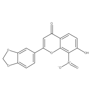 2-(1,3-Benzodioxol-5-yl)-7-hydroxy-8-nitro-4H-1-benzopyran-4-one Structure