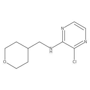 3-chloro-N-[(oxan-4-yl)methyl]pyrazin-2-amine Structure