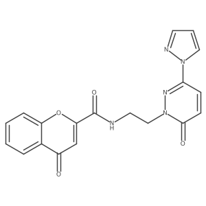 4-oxo-N-(2-(6-oxo-3-(1H-pyrazol-1-yl)pyridazin-1(6H)-yl)ethyl)-4H-chromene-2-carboxamide Structure
