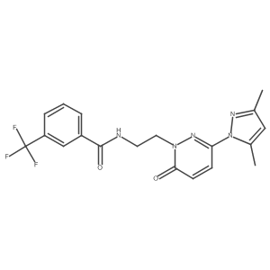 N-(2-(3-(3,5-dimethyl-1H-pyrazol-1-yl)-6-oxopyridazin-1(6H)-yl)ethyl)-3-(trifluoromethyl)benzamide Structure