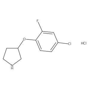 3-(4-Chloro-2-fluorophenoxy)pyrrolidine hydrochloride Structure