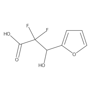 2,2-Difluoro-3-(furan-2-yl)-3-hydroxypropanoic acid结构式