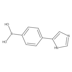 4-(1H-imidazol-5-yl)phenylboronic acid结构式