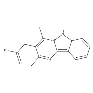 Pyrimido[1,2-b]indazole-3-acetic acid, 6,6a-dihydro-2,4-dimethyl-结构式