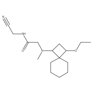 N-(cyanomethyl)-2-({3-ethoxyspiro[3.5]nonan-1-yl}(methyl)amino)acetamide Structure