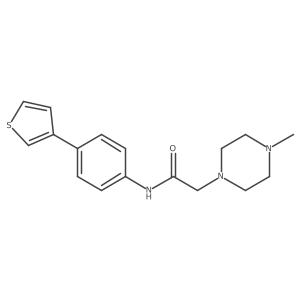 2-(4-Methyl-piperazin-1-yl)-N-(4-thiophen-3-yl-phenyl)-acetamide Structure