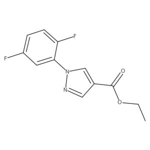 Ethyl 1-(2,5-difluorophenyl)-1H-pyrazole-4-carboxylate结构式