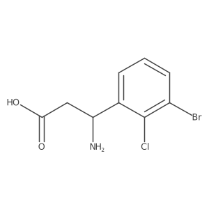 (S)-3-Amino-3-(3-bromo-2-chlorophenyl)propanoic acid Structure