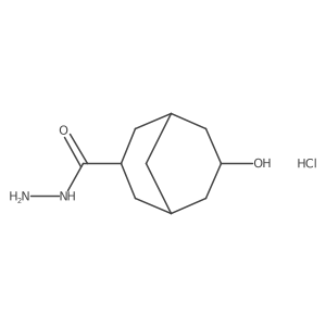 7-Hydroxybicyclo[3.3.1]nonane-3-carbohydrazide hydrochloride Structure